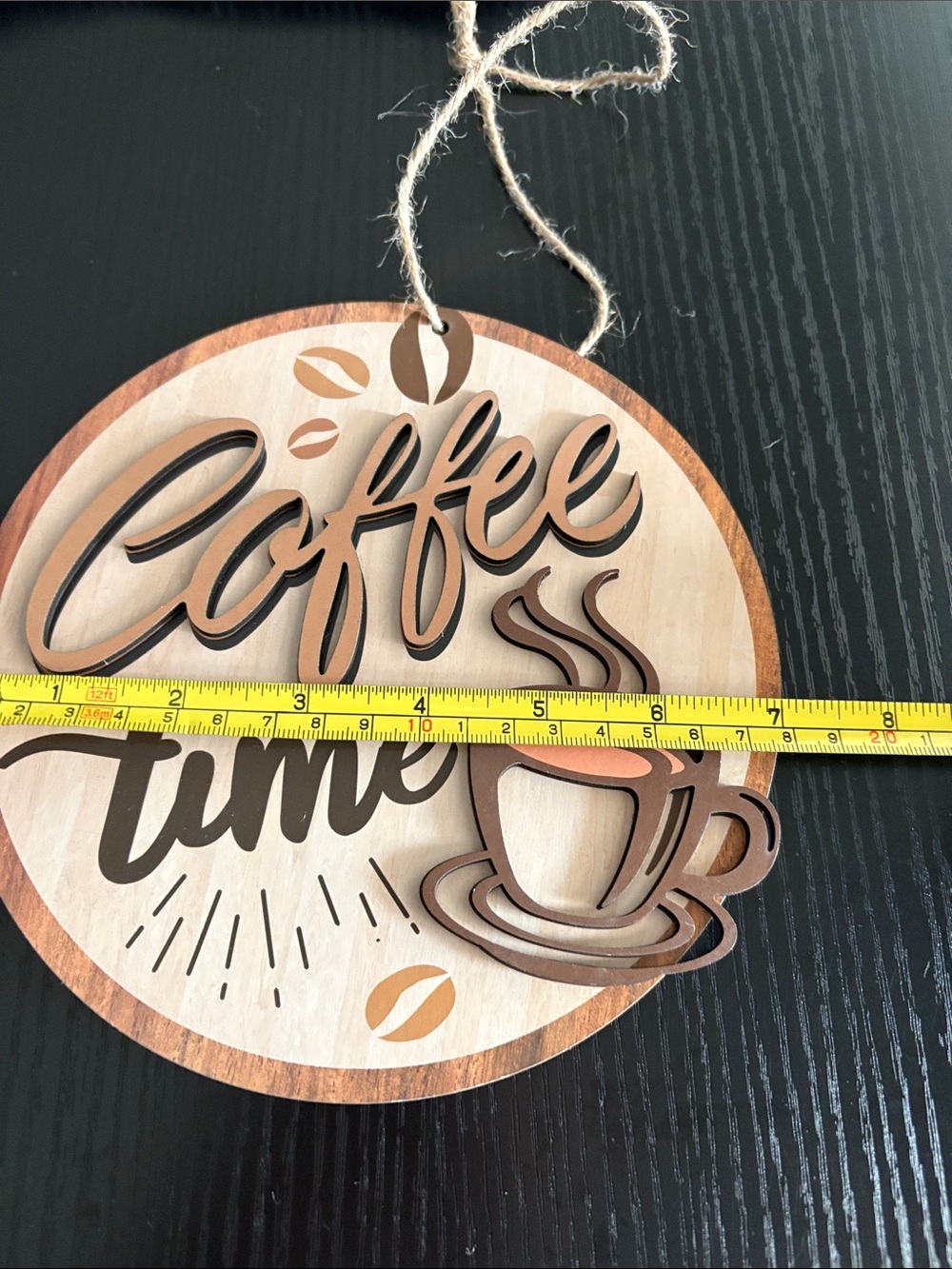 3D Coffee Time Wall Sign - Picture 4 of 7